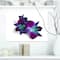Designart - Deep Purple Orchid Flowers on White - Flowers Canvas Wall Artwork